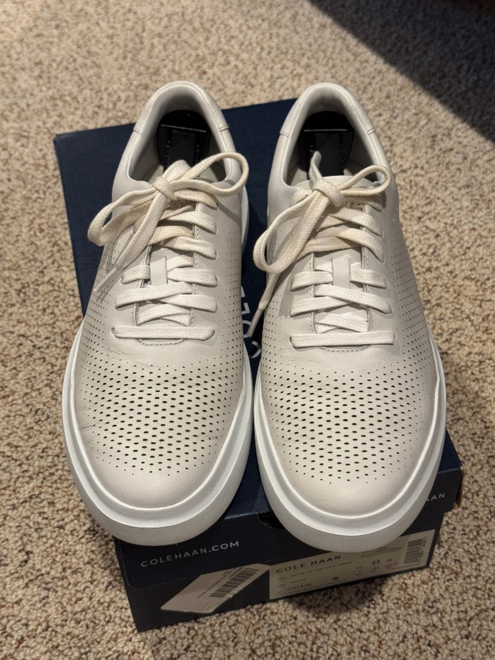Cole Haan Men's GrandPro Rally Laser Cut Sneaker - White - Size 8